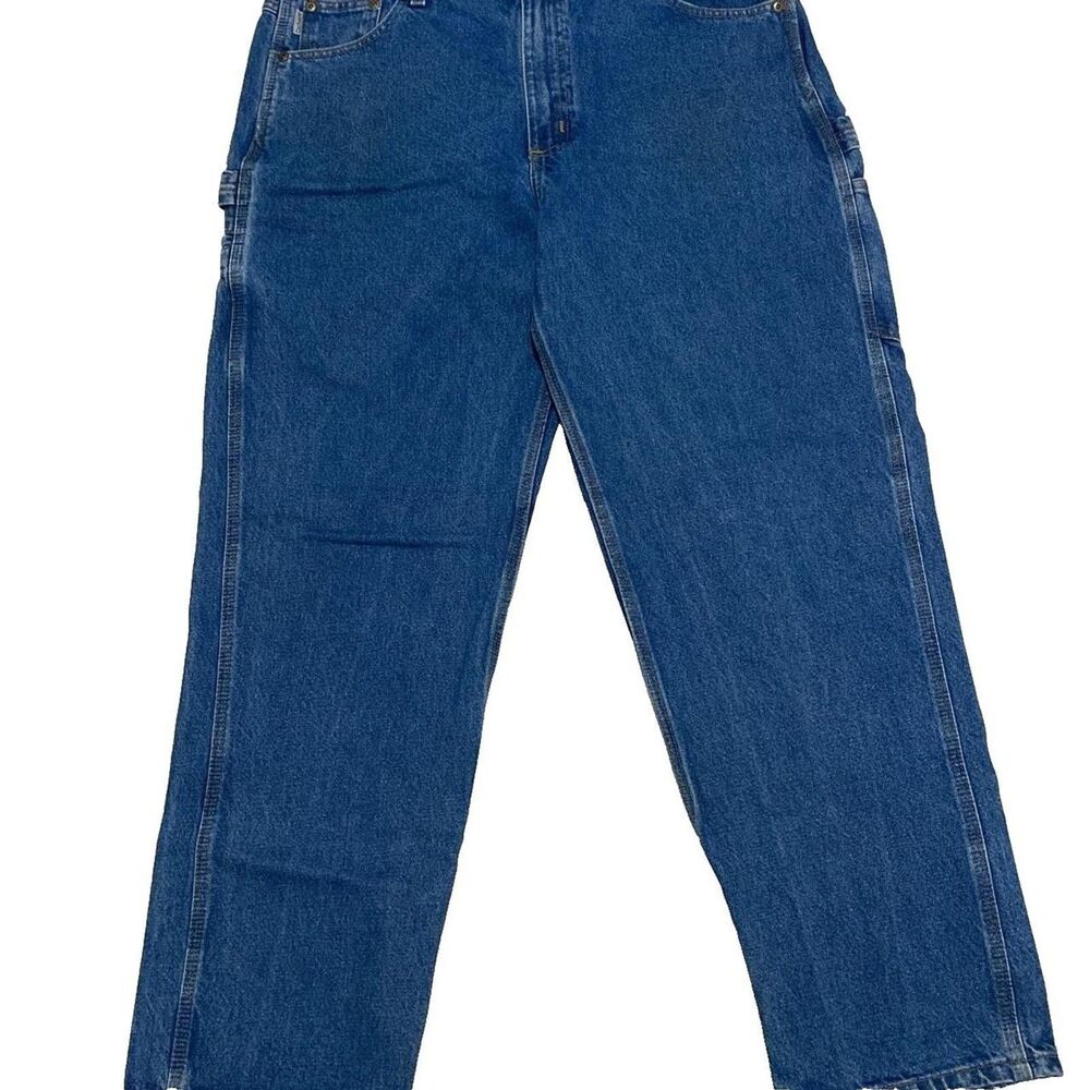 Carhartt Men’s 40x32 Blue Relaxed Fit Carpenter Jeans B171 DST